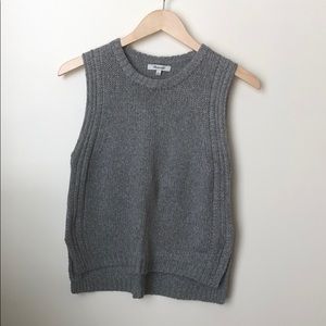 Madewell gray sleeveless sweater
